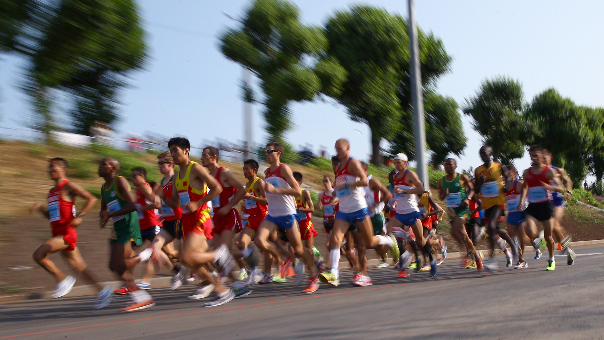 Соревнования бегунов на Универсиаде в Казани