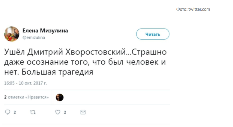Twitter Елены Мизулиной